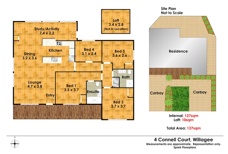Floorplan of Homely house listing, 4 Connell Court, Willagee WA 6156