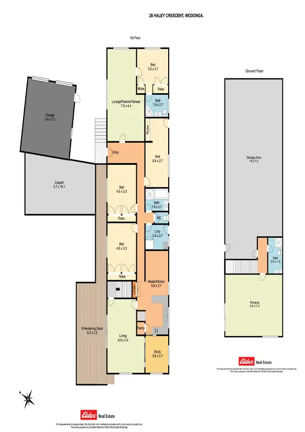 Floorplan of Homely house listing, 28 Haley Crescent, Wodonga VIC 3690