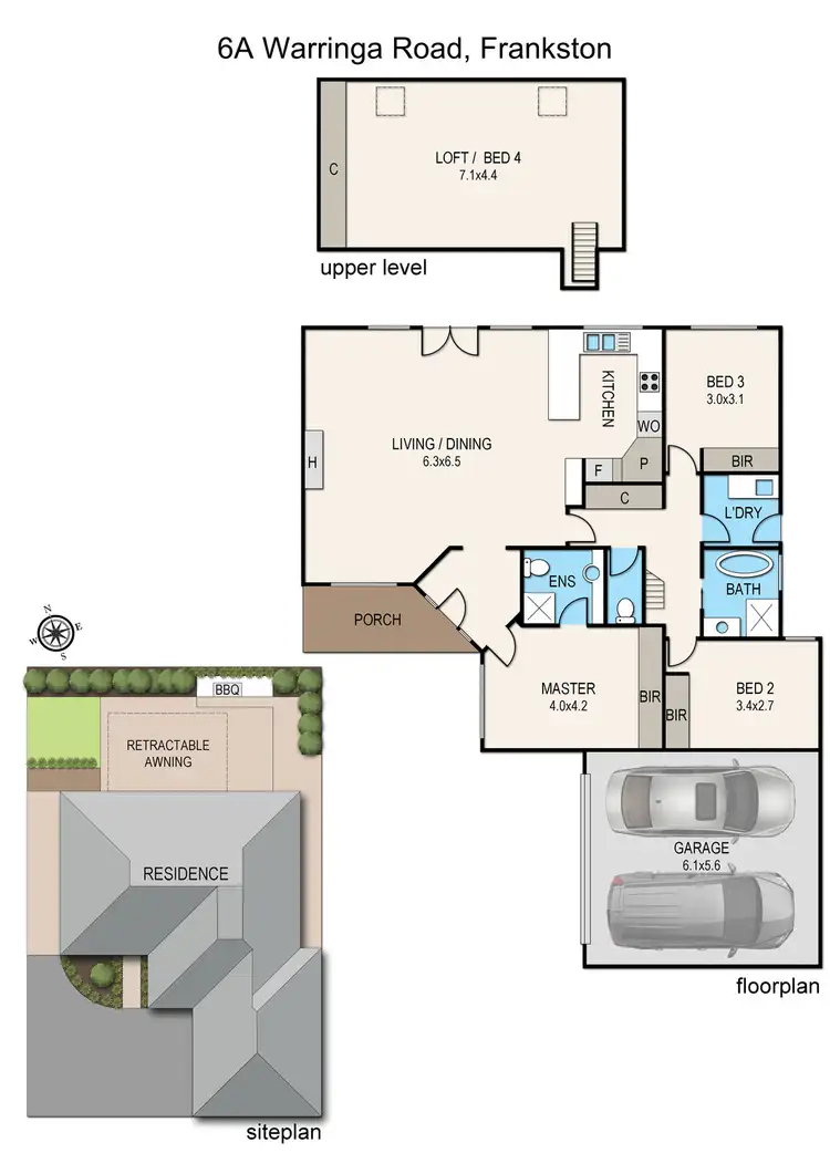 Floorplan of Homely house listing, 6A Warringa Road, Frankston VIC 3199