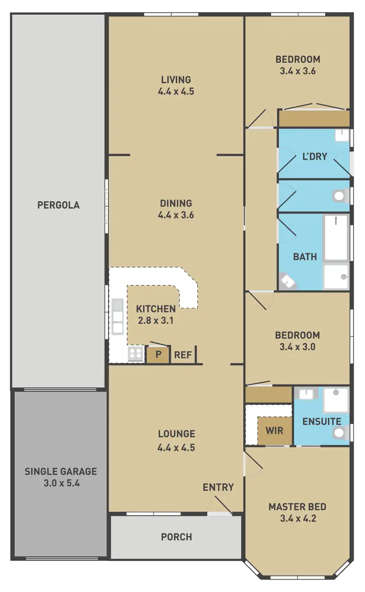 Floorplan of Homely house listing, 3 Maitland Place, Caroline Springs VIC 3023
