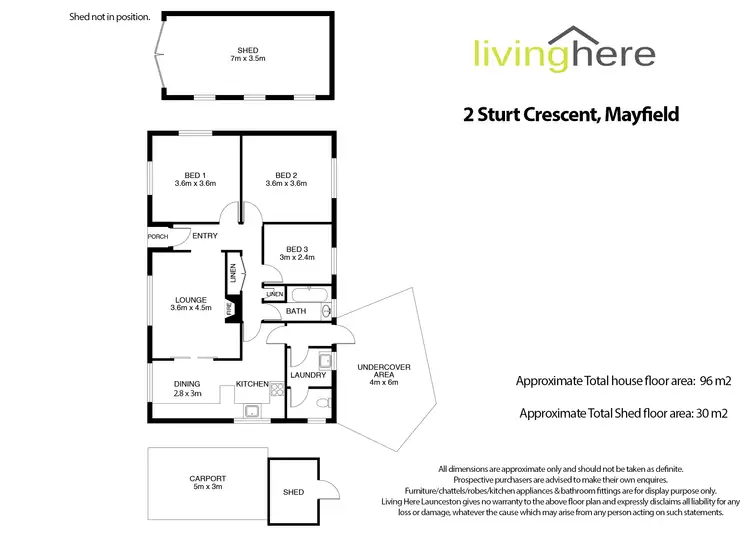 Floorplan of Homely house listing, 2 Sturt Crescent, Mayfield TAS 7248