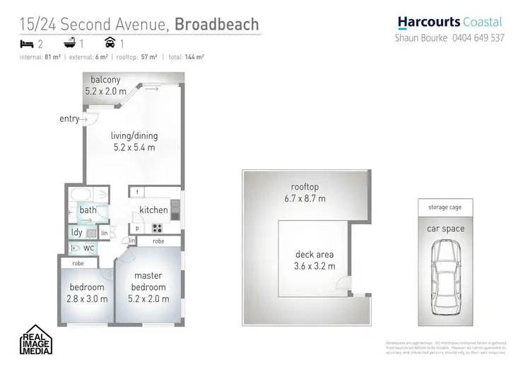 Floorplan of Homely apartment listing, 15/24 Second Avenue, Broadbeach QLD 4218