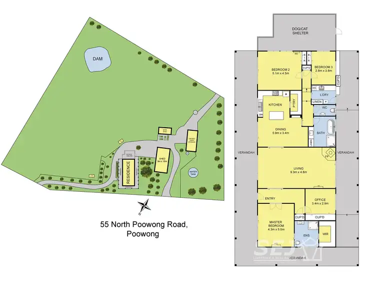 Floorplan of Homely rural property listing, 55 North Poowong Road, Poowong VIC 3988