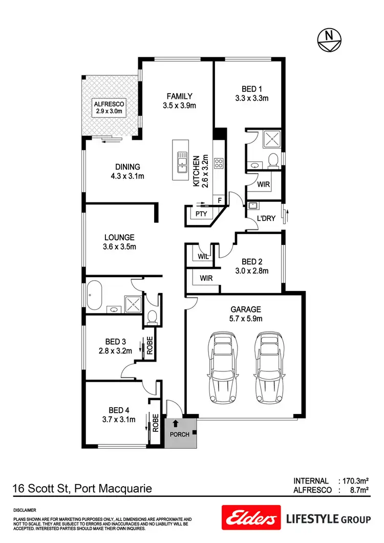 Floorplan of Homely house listing, 16 Scott Street, Thrumster NSW 2444
