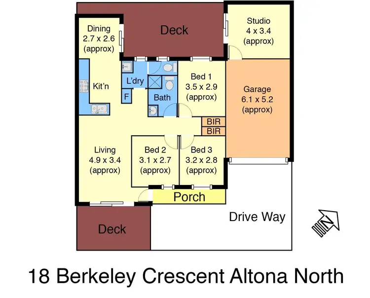 Floorplan of Homely unit listing, 18 Berkeley Crescent, Altona North VIC 3025