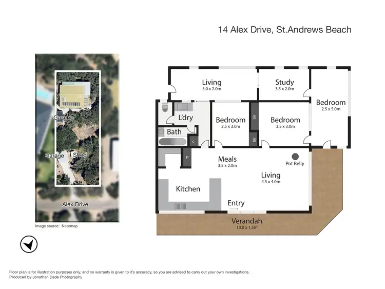 Floorplan of Homely house listing, 14 Alex Drive, St Andrews Beach VIC 3941