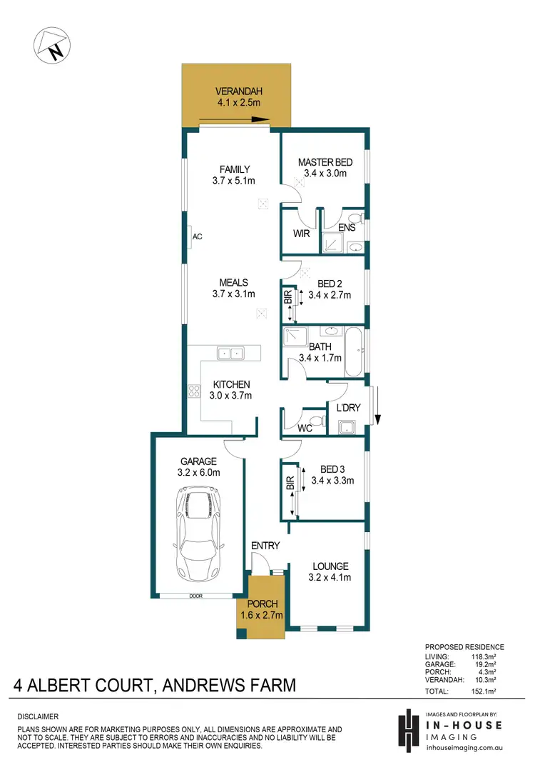 Floorplan of Homely house listing, 4 Albert Court, Andrews Farm SA 5114