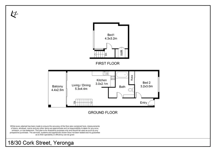 Floorplan of Homely unit listing, 18/30 Cork St, Yeronga QLD 4104