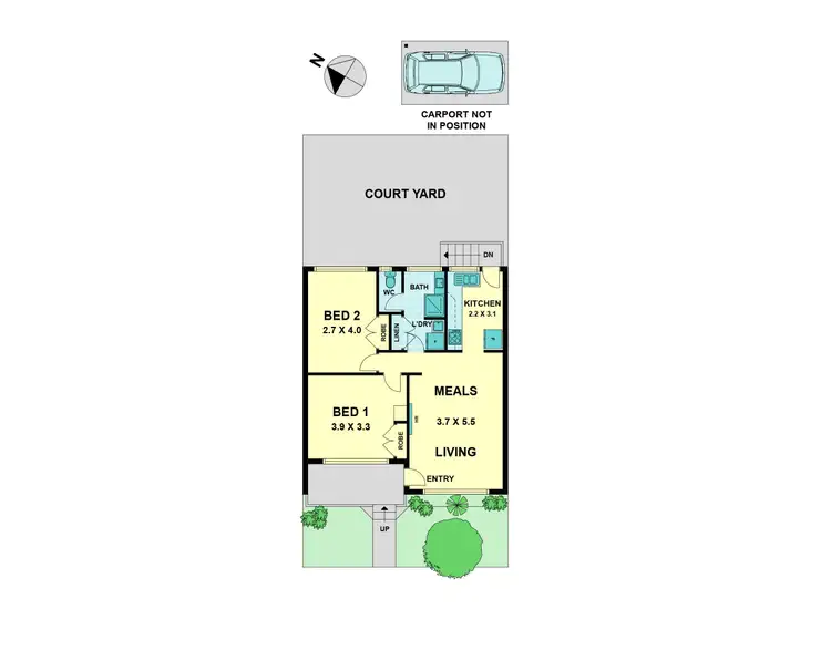 Floorplan of Homely villa listing, 2/7 Tilba Street, Aberfeldie VIC 3040