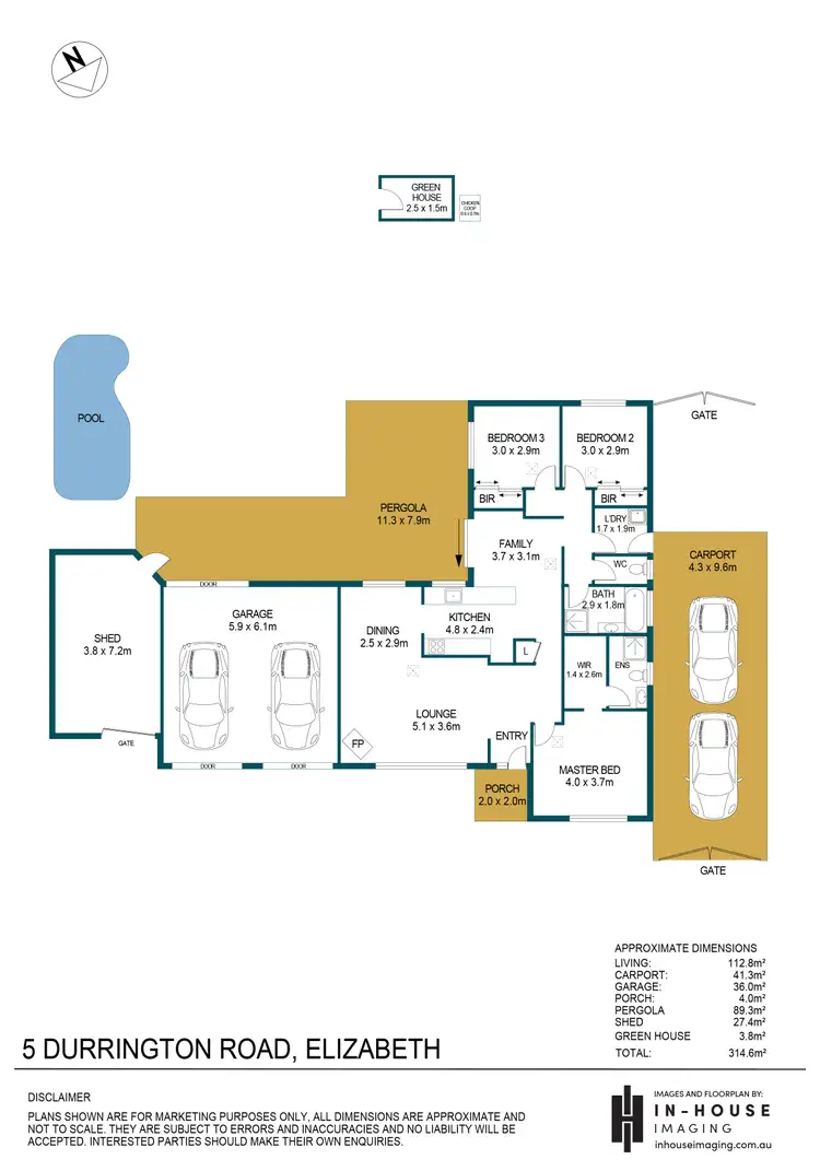 Floorplan of Homely house listing, 5 Durrington Road, Elizabeth SA 5112