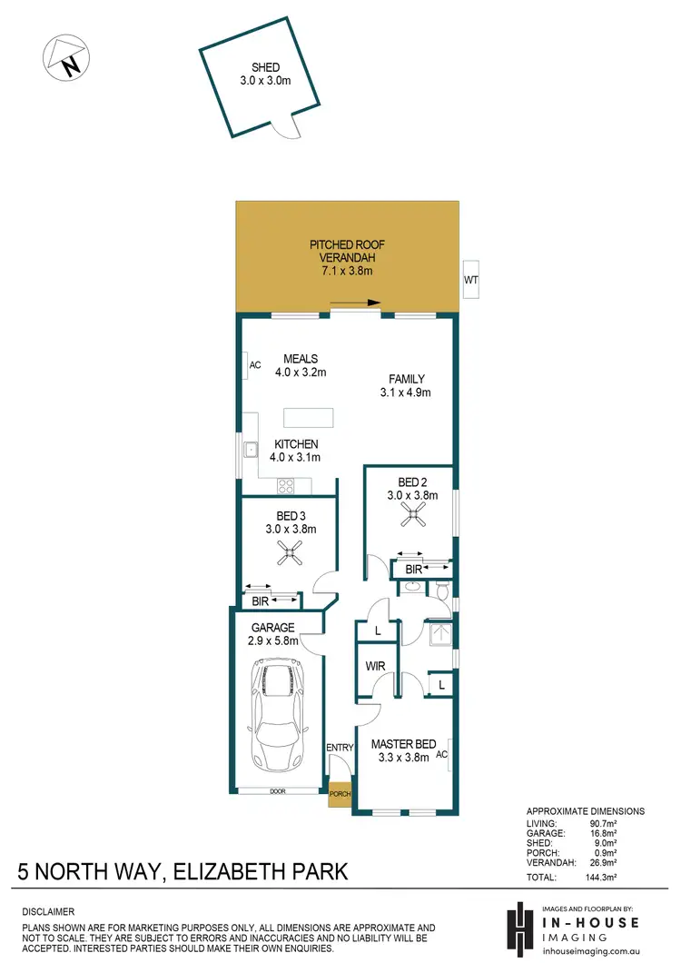 Floorplan of Homely house listing, 5 North Way, Elizabeth Park SA 5113