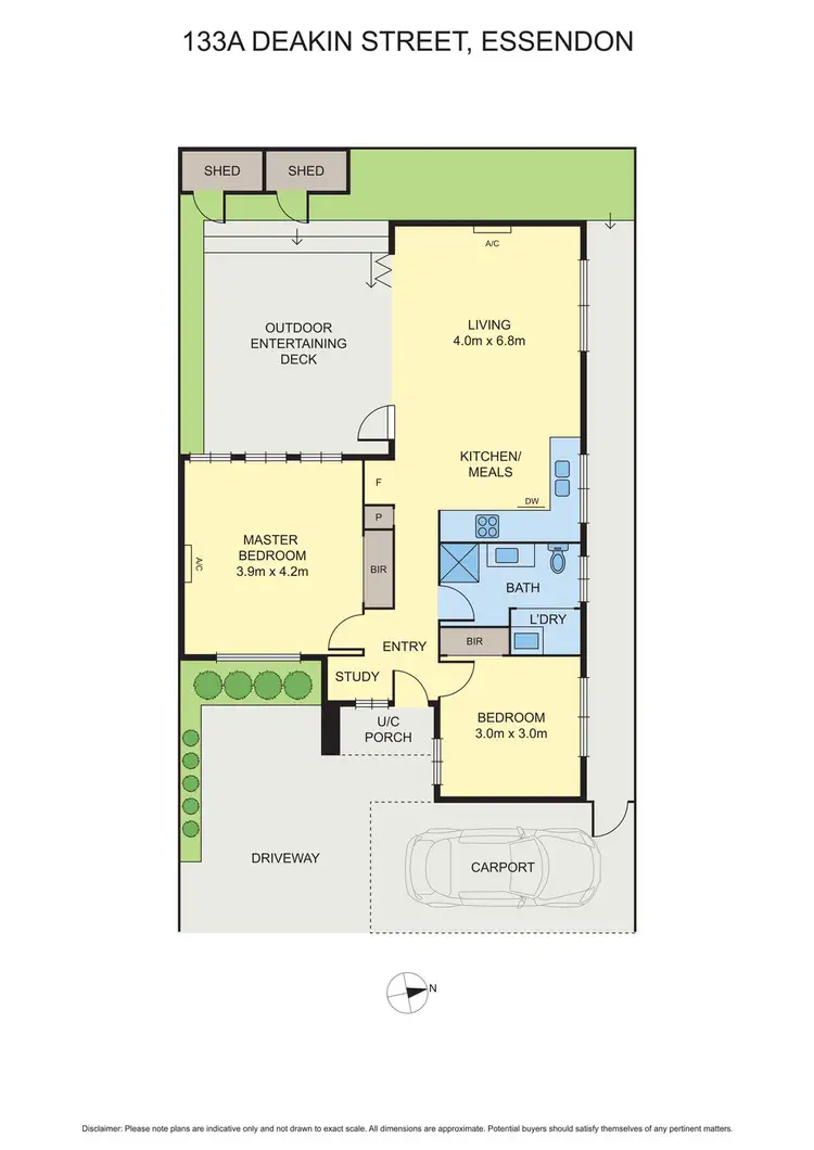 Floorplan of Homely unit listing, 133A Deakin Street, Essendon VIC 3040