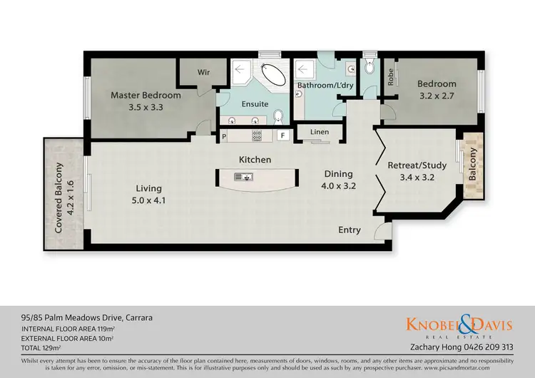 Floorplan of Homely unit listing, 95/85 Palm Meadows Drive, Carrara QLD 4211