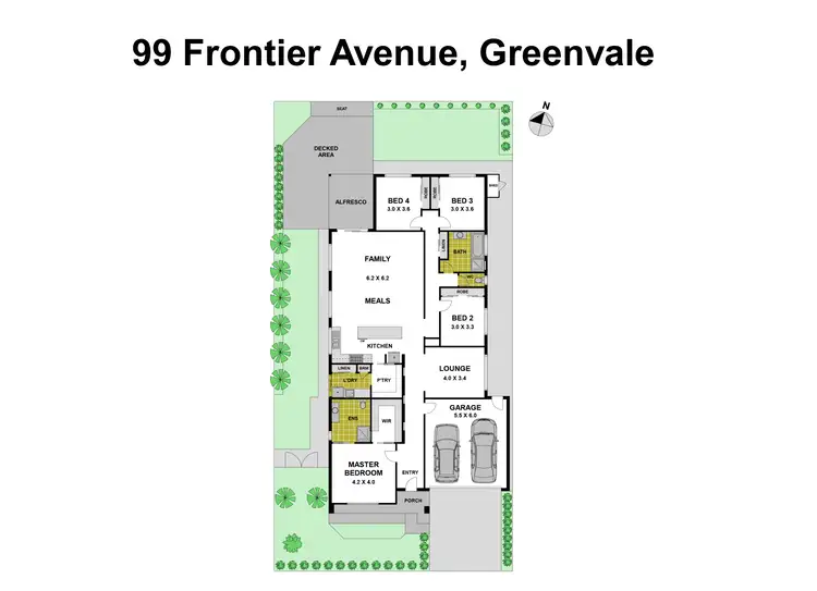 Floorplan of Homely house listing, 99 Frontier Avenue, Greenvale VIC 3059