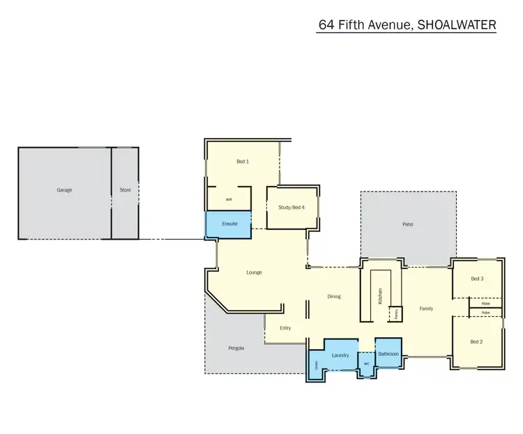 Floorplan of Homely house listing, 64 Fifth Avenue, Shoalwater WA 6169