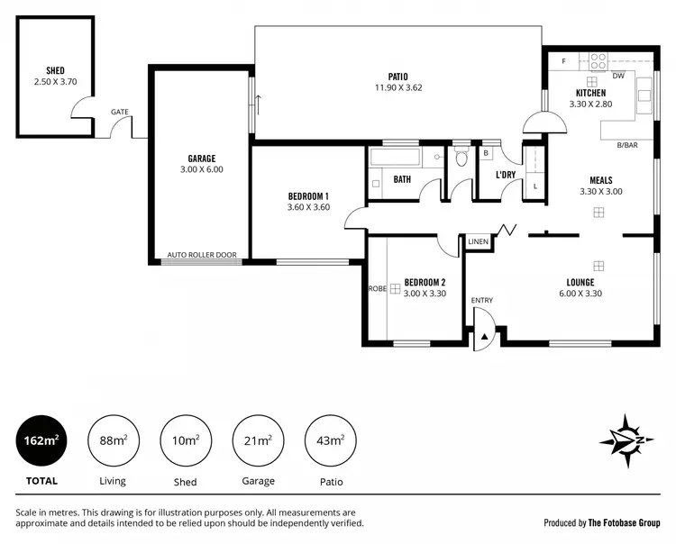 Floorplan of Homely unit listing, 1/100 Jetty Road, Largs Bay SA 5016