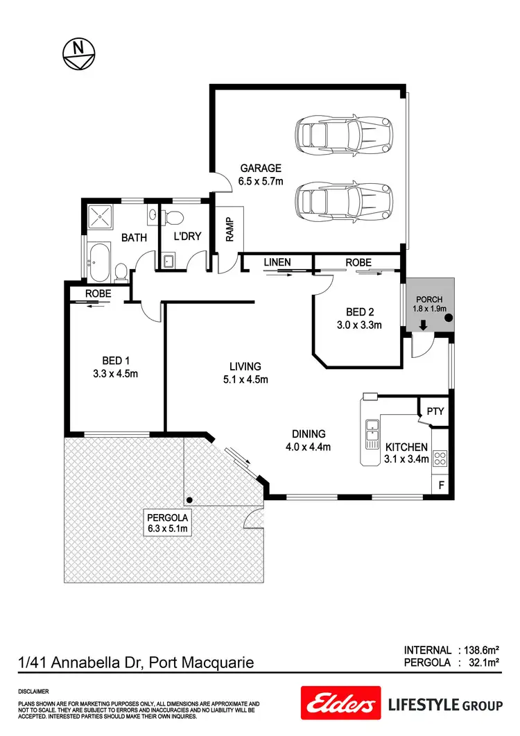Floorplan of Homely villa listing, 1/41 Annabella Drive, Port Macquarie NSW 2444