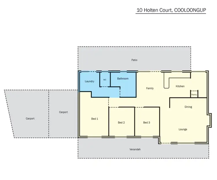 Floorplan of Homely house listing, 10 Holten Court, Cooloongup WA 6168