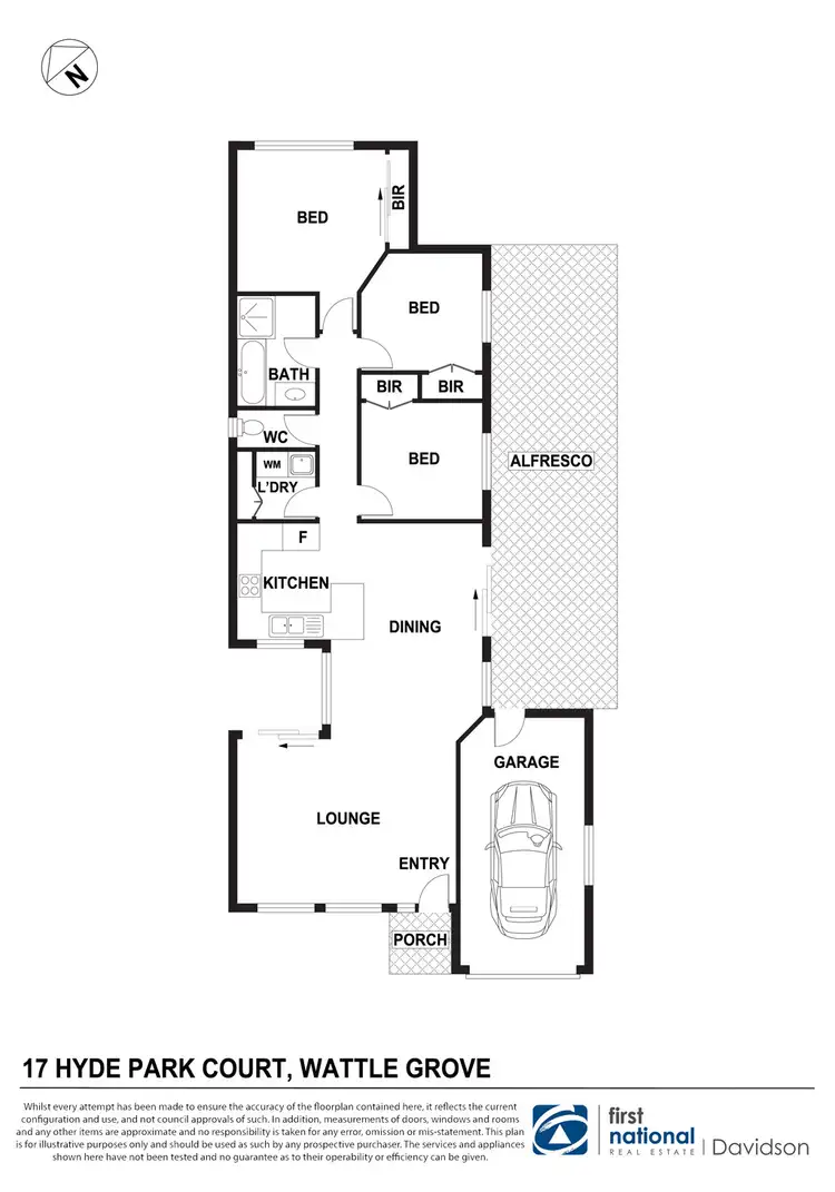 Floorplan of Homely house listing, 17 Hyde Park Ct, Wattle Grove NSW 2173
