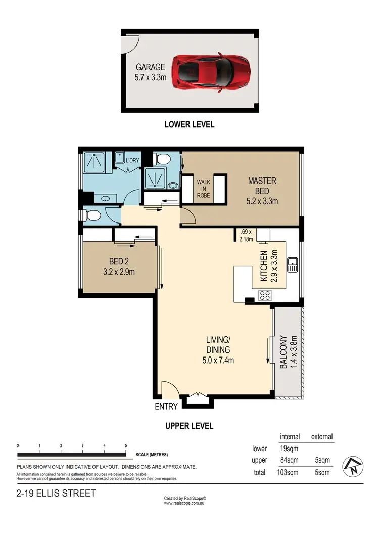 Floorplan of Homely unit listing, 2/19 Ellis Street, Kangaroo Point QLD 4169
