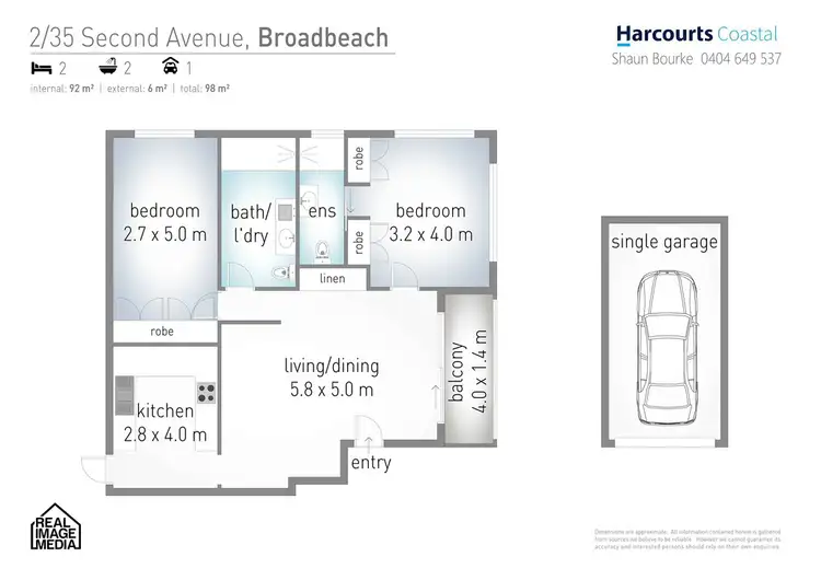 Floorplan of Homely apartment listing, 2/35 Second Avenue, Broadbeach QLD 4218