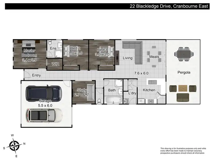 Floorplan of Homely house listing, 22 Blackledge Drive, Cranbourne East VIC 3977