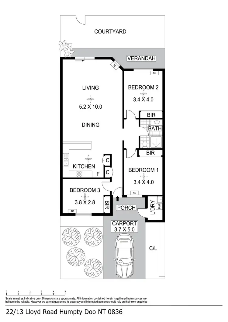 Floorplan of Homely unit listing, 22/13 Lloyd Road, Humpty Doo NT 836