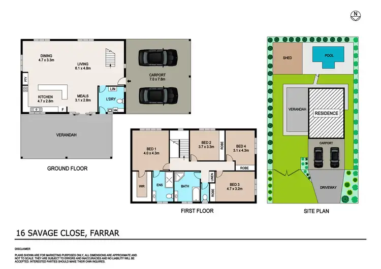 Floorplan of Homely house listing, 16 Savage Close, Farrar NT 830