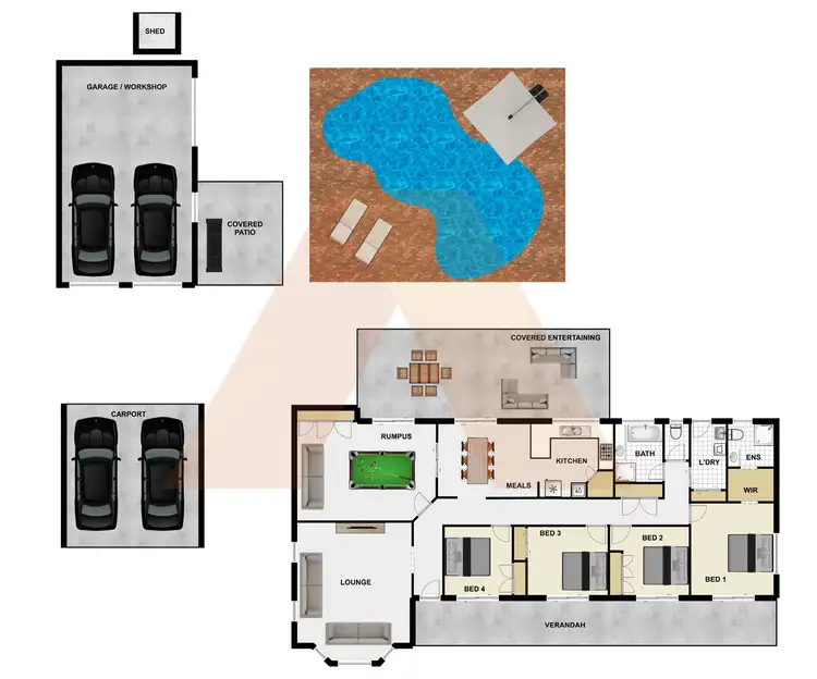Floorplan of Homely house listing, 74-76 Chloe Drive, Munruben QLD 4125