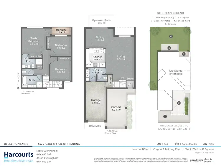 Floorplan of Homely unit listing, 36/2 Concord Circuit, Robina QLD 4226