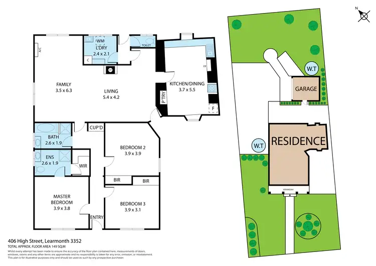 Floorplan of Homely house listing, 406 High Street, Learmonth VIC 3352