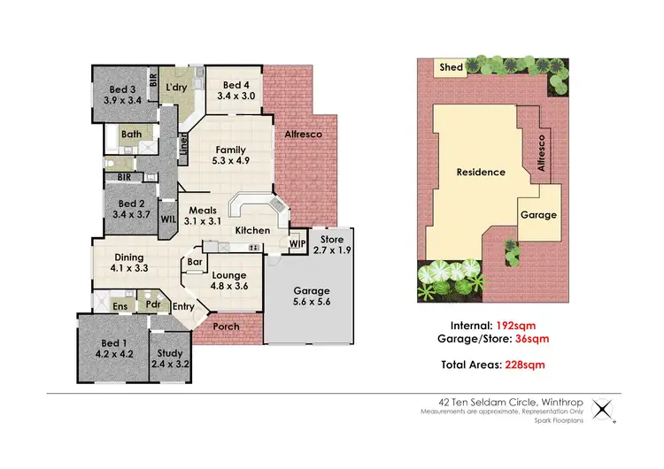 Floorplan of Homely house listing, 42 Ten Seldam Circle, Winthrop WA 6150