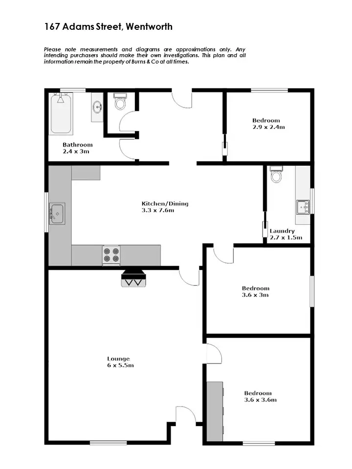 Floorplan of Homely house listing, 167 Adams Street, Wentworth NSW 2648