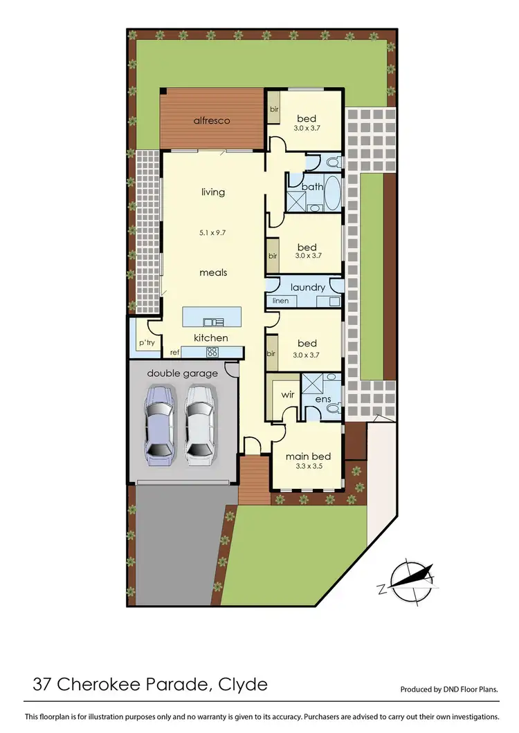 Floorplan of Homely house listing, 37 Cherokee Parade, Clyde VIC 3978