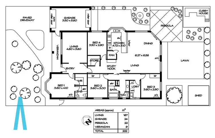 Floorplan of Homely house listing, 5 Gleeson Grove, Evanston Park SA 5116