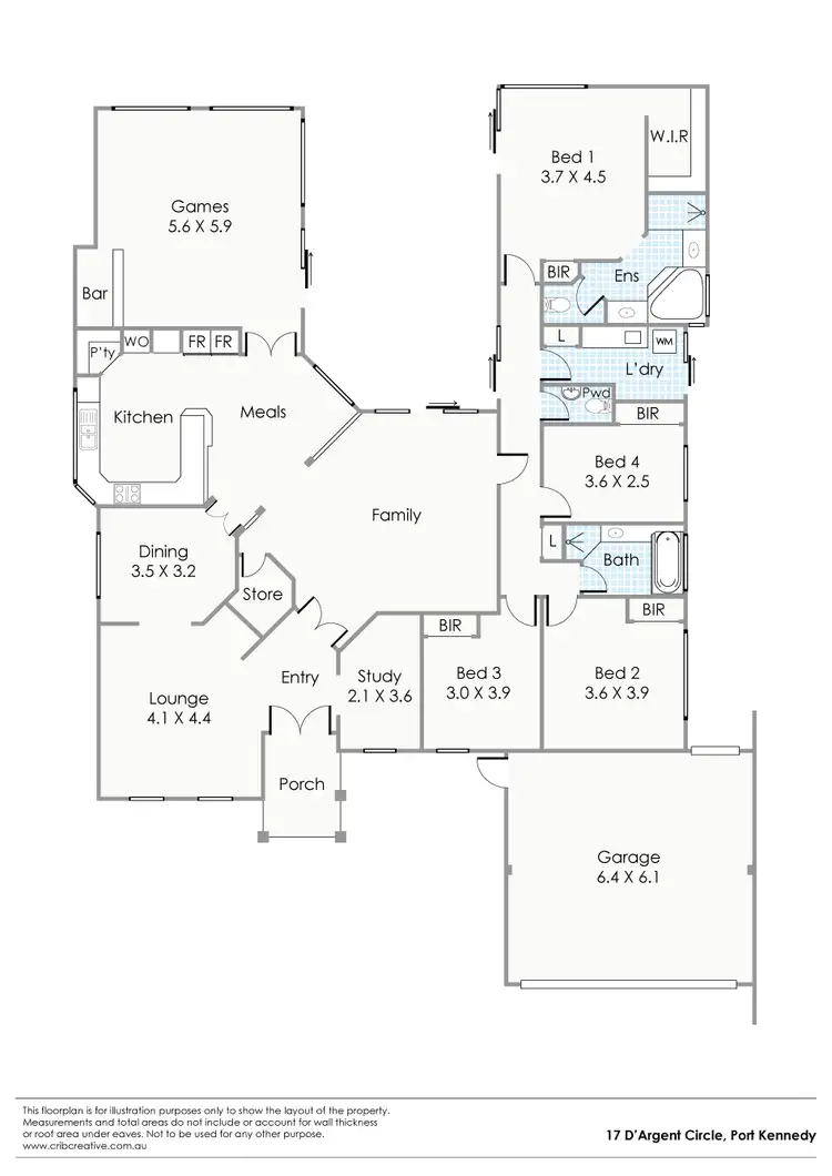 Floorplan of Homely house listing, 17 D'Argent Circle, Port Kennedy WA 6172