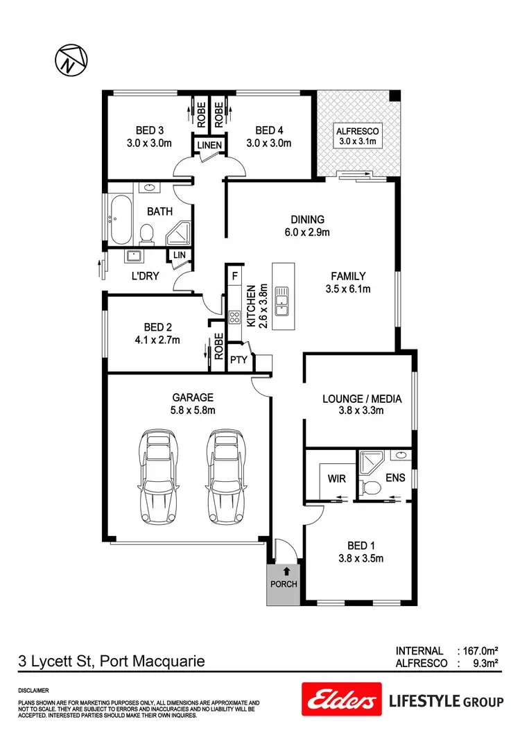 Floorplan of Homely house listing, 3 Lycett Street, Thrumster NSW 2444