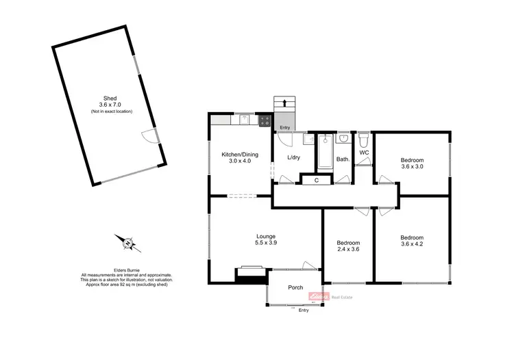 Floorplan of Homely house listing, 92 Collins Street, Brooklyn TAS 7320