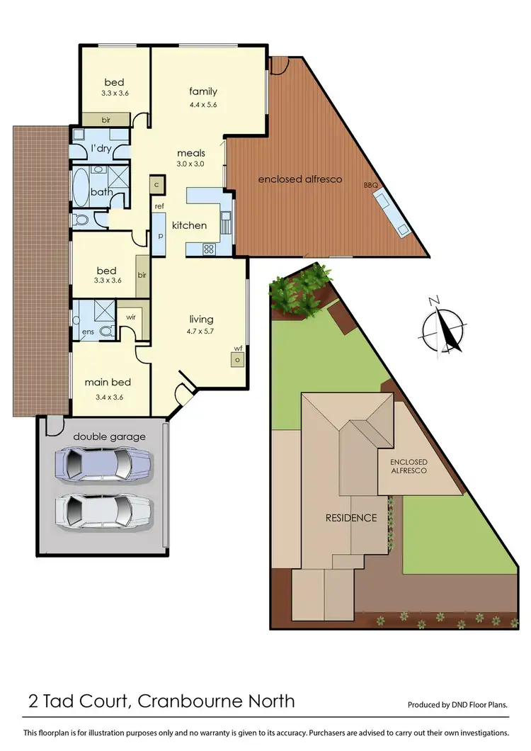 Floorplan of Homely house listing, 2 Tad Court, Cranbourne North VIC 3977