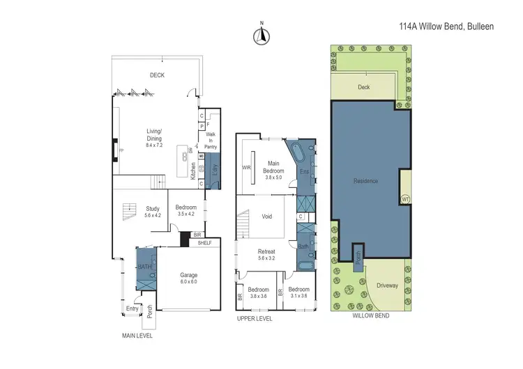 Floorplan of Homely house listing, 114A Willow Bend, Bulleen VIC 3105