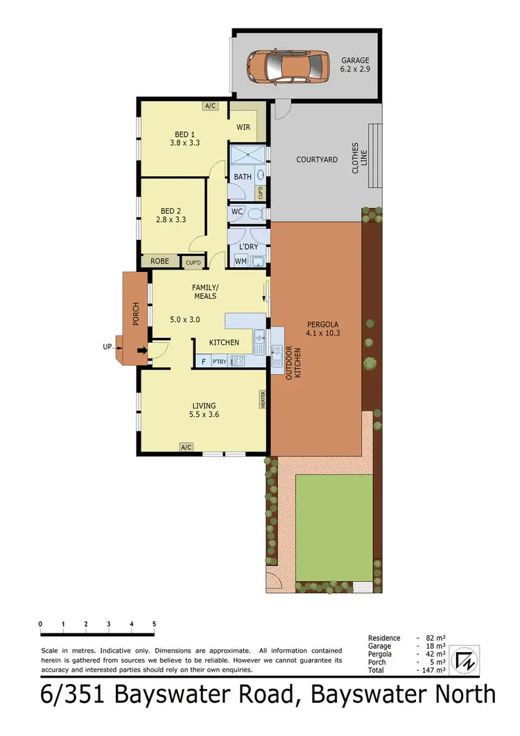 Floorplan of Homely unit listing, 6/351 Bayswater Road, Bayswater North VIC 3153