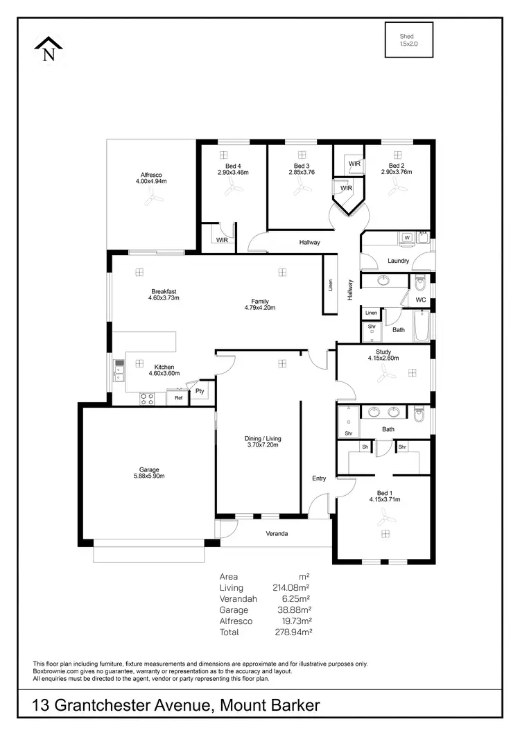 Floorplan of Homely house listing, 13 Grantchester Avenue, Mount Barker SA 5251
