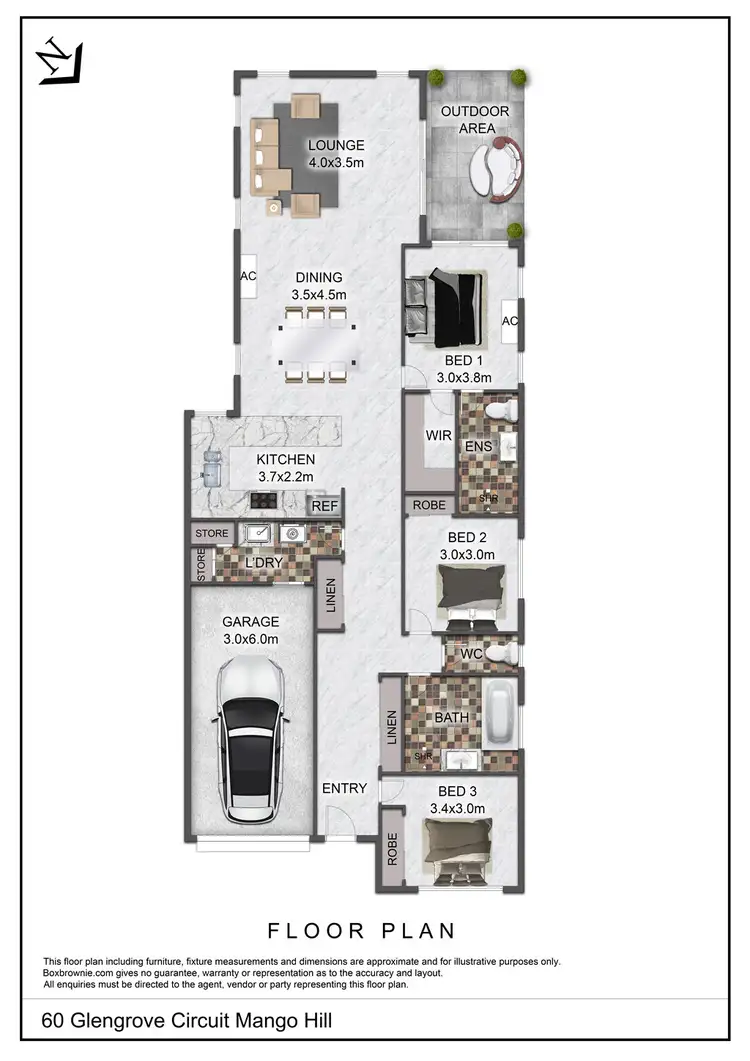 Floorplan of Homely house listing, 60 Glengrove Circuit, Mango Hill QLD 4509