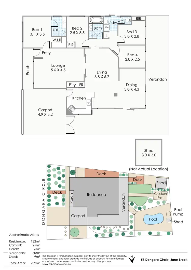 Floorplan of Homely house listing, 53 Dongara Circle, Jane Brook WA 6056