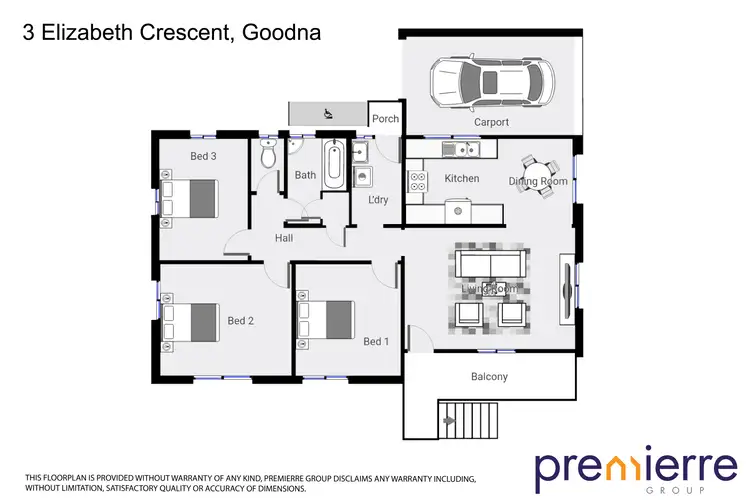 Floorplan of Homely house listing, 3 Elizabeth Crescent, Goodna QLD 4300