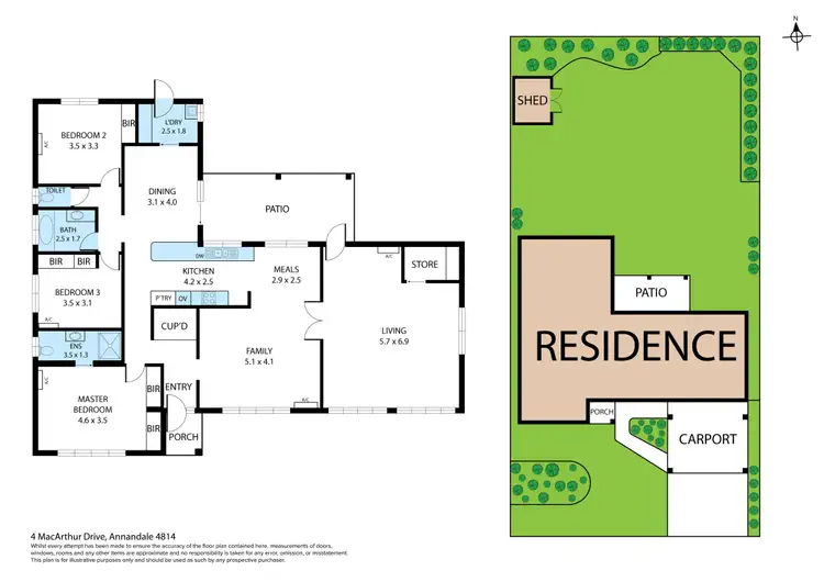 Floorplan of Homely house listing, 4 Macarthur Drive, Annandale QLD 4814