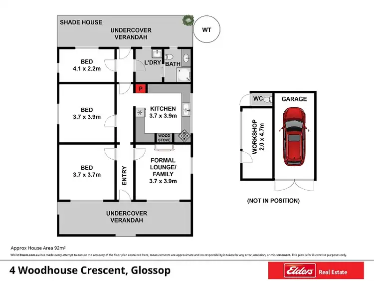 Floorplan of Homely house listing, 4 Woodhouse Crescent, Glossop SA 5344