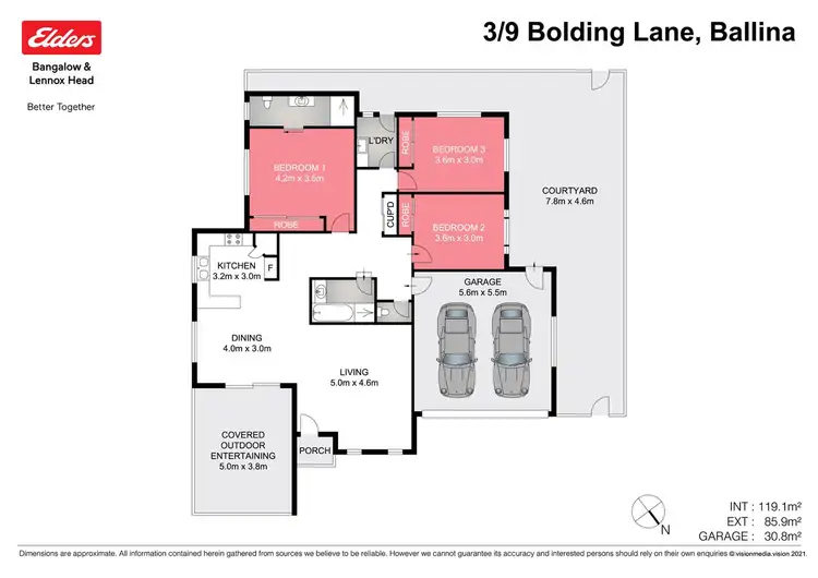 Floorplan of Homely house listing, 3/9 Bolding Street (access via Bolding Lane), Ballina NSW 2478