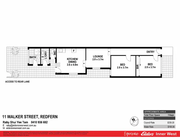 Floorplan of Homely house listing, 11 Walker Street, Redfern NSW 2016