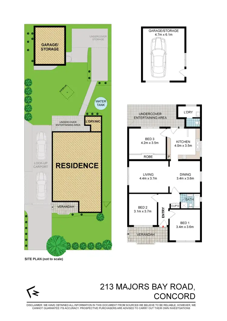 Floorplan of Homely house listing, 213 MAJORS BAY ROAD, Concord NSW 2137